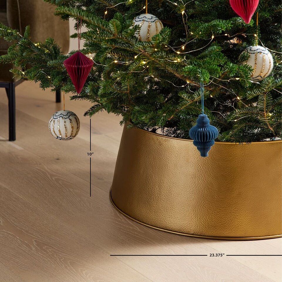 Hammered Metal Tree Collar West Elm UK